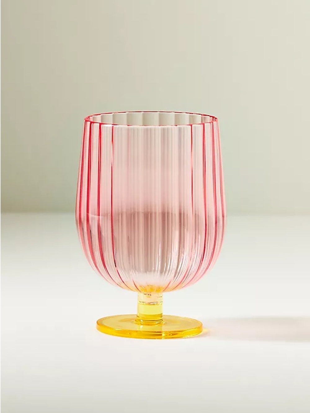 Anthropologie Raquel Scalloped Acrylic Goblets, Set Of 4